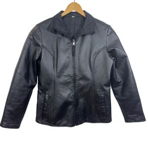 Wilsons Leather Maxima Reversible Black‎ Jacket Women's Size M Genuine Leather